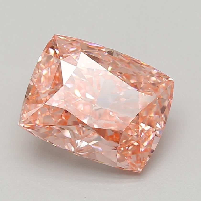 4.12 Ct. Fancy Vivid Pink Cushion Lab Grown Diamond