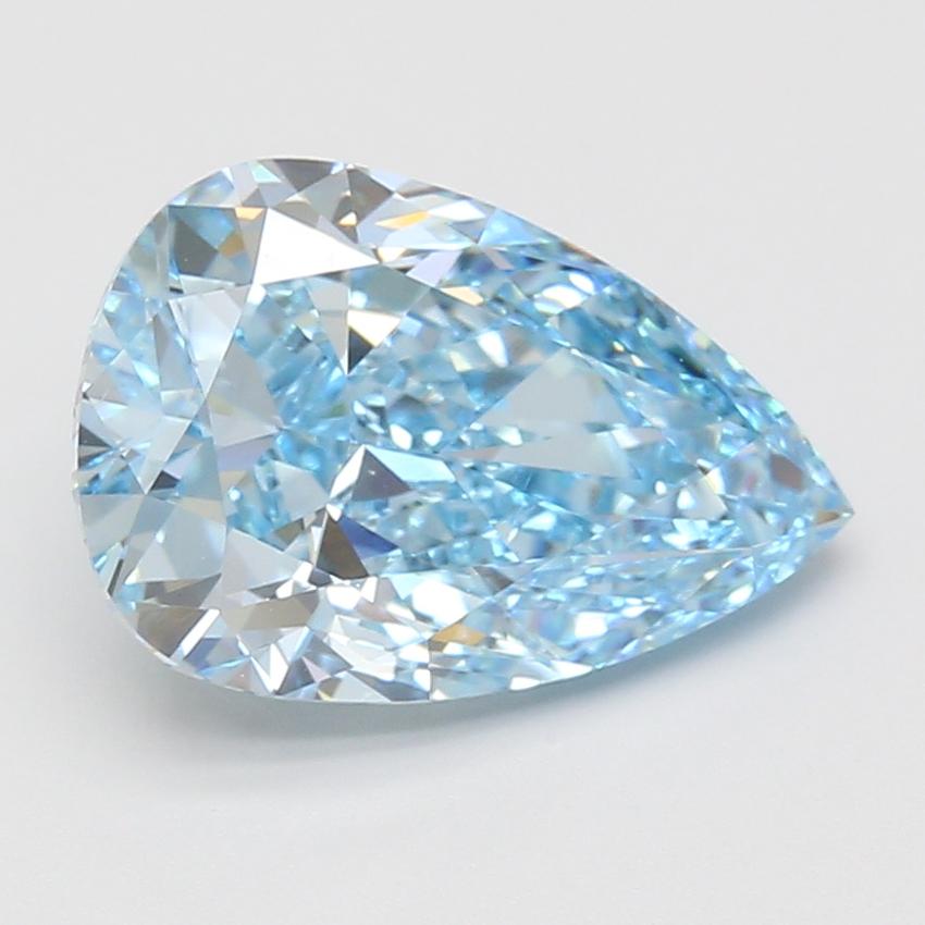5.05 Ct. Fancy Vivid Blue Pear Lab Grown Diamond