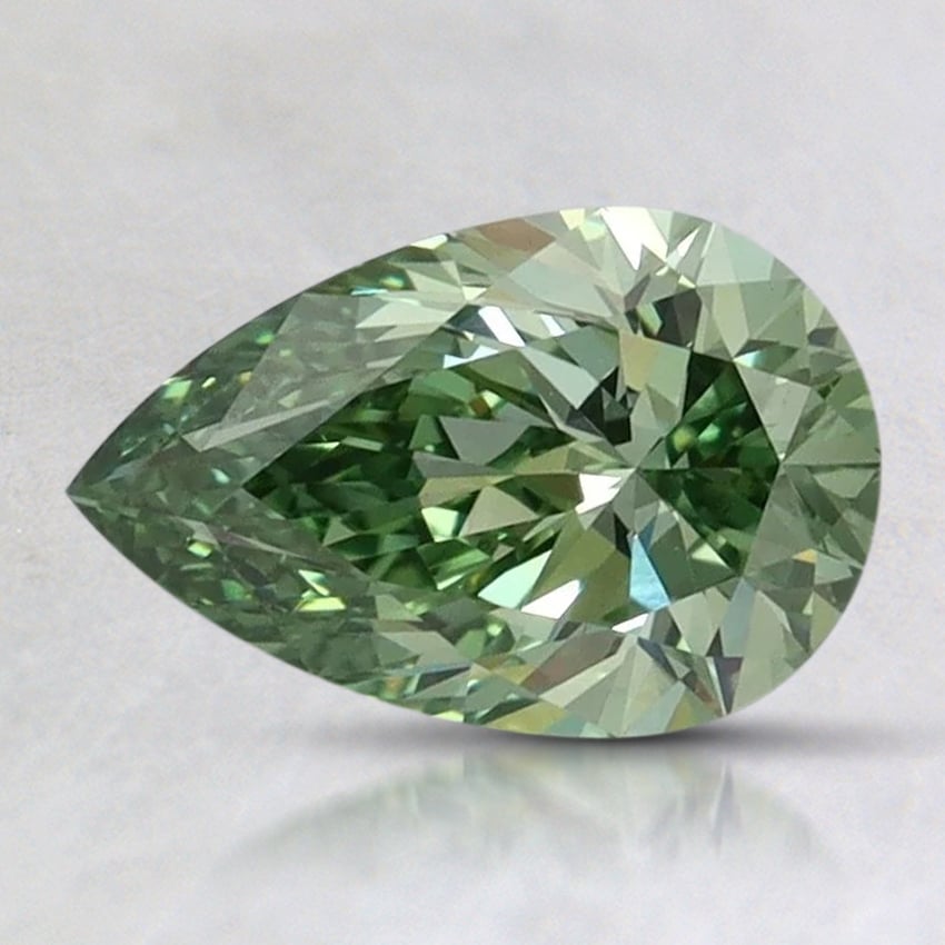 1.05 Ct. Fancy Vivid Pacific Green Pear Lab Grown Diamond