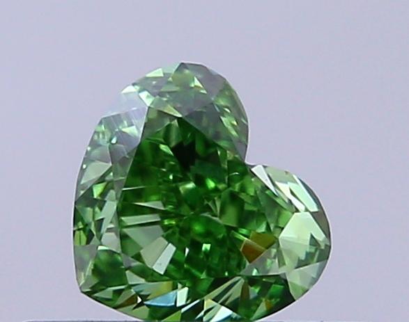 0.36 Ct. Fancy Vivid Green Heart Lab Grown Diamond