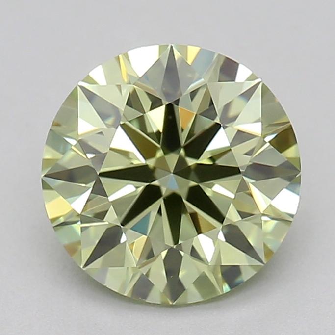 1.06 Ct. Fancy Intense  Green Round Lab Grown Diamond