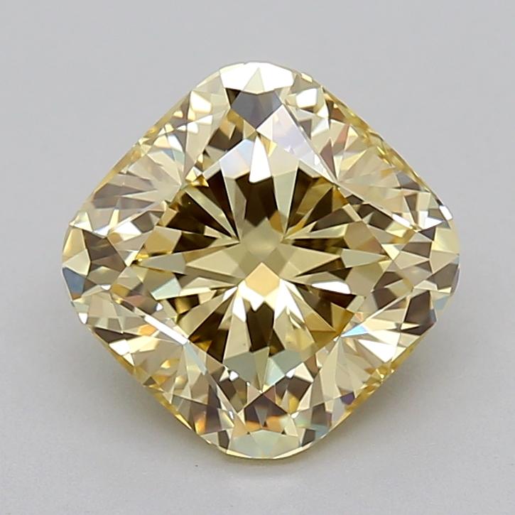 2.65 Ct. Fancy Light  Yellow Cushion Lab Grown Diamond