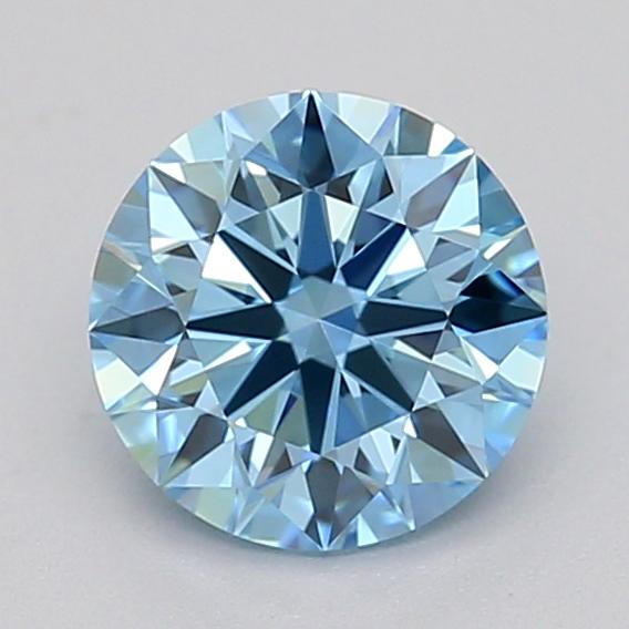 0.51 Ct. Fancy Vivid  Blue Round Lab Grown Diamond