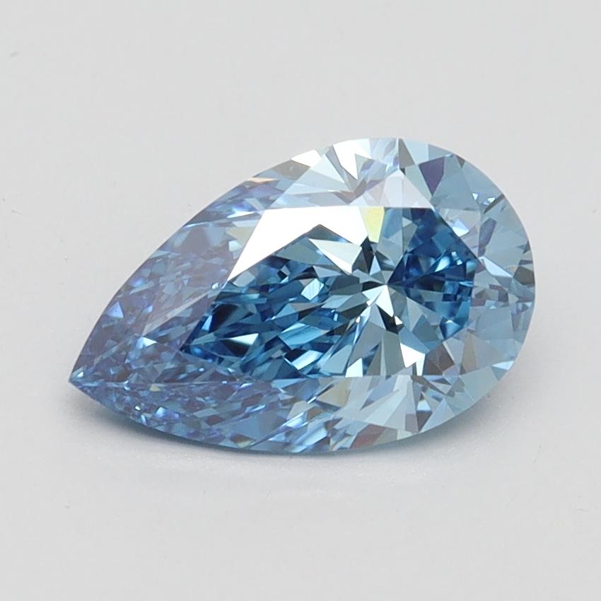 1.21 Ct. Fancy Vivid Blue Pear Lab Grown Diamond