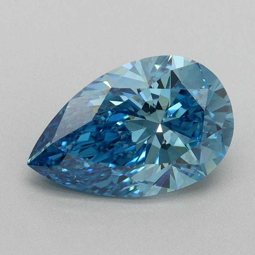 2.11 Ct. Fancy Vivid Blue Pear Lab Grown Diamond