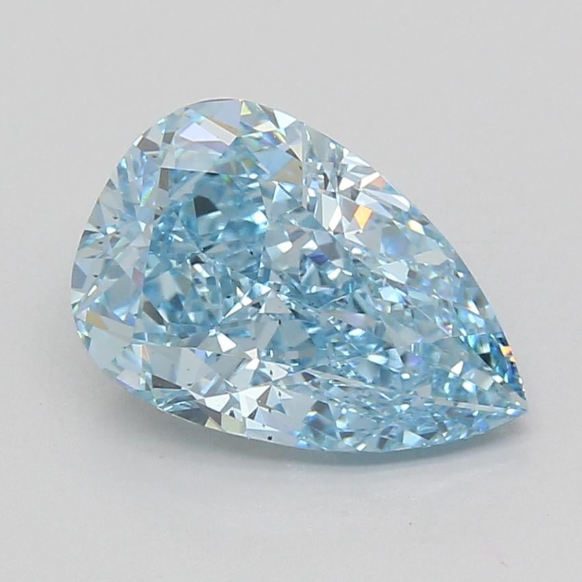 4.00 Ct. Fancy Vivid Blue Pear Lab Grown Diamond