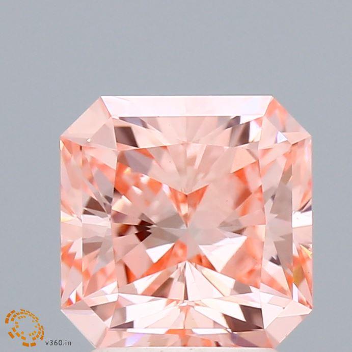 2.50 Ct. Fancy Vivid  Pink Radiant Lab Grown Diamond