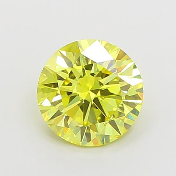 1.06 Ct. Fancy Vivid  Yellow Round Lab Grown Diamond