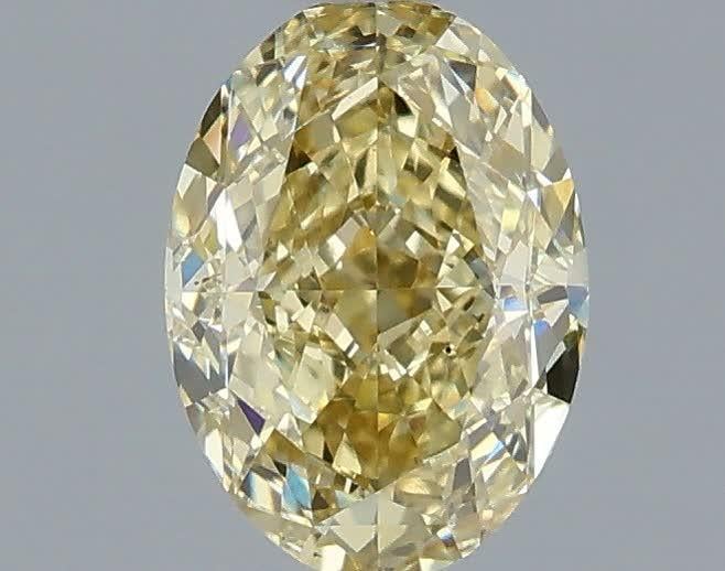 1.06 Ct. Fancy Yellow Oval Lab Grown Diamond