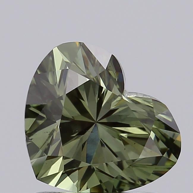 1.07 Ct. Fancy Deep Green Heart Lab Grown Diamond