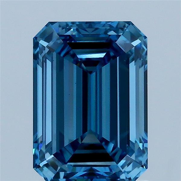 2.0 Ct. Fancy Vivid Blue Emerald Lab Grown Diamond