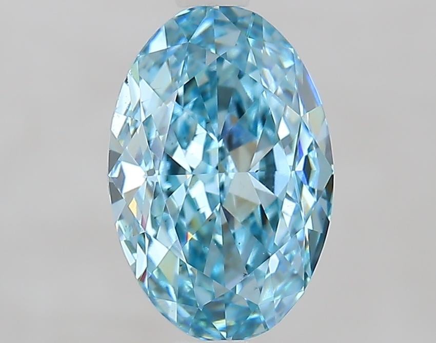 1.93 Ct. Fancy Vivid Blue Oval Lab Grown Diamond