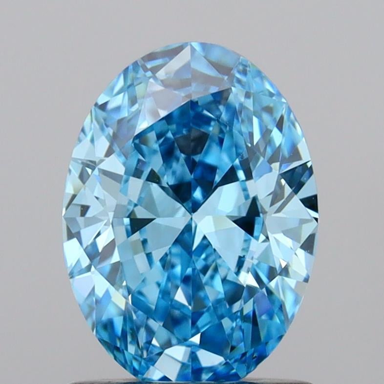 1.00 Ct. Fancy Vivid Blue Oval Lab Grown Diamond
