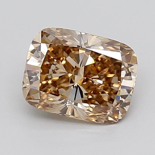 1.59 Ct. Light  Brown Cushion Lab Grown Diamond