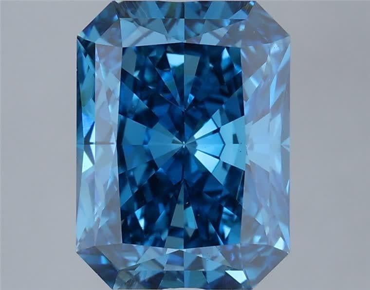 3.03 Ct. Fancy Vivid Blue Radiant Lab Grown Diamond