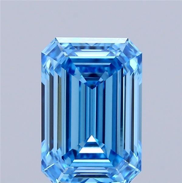 3.03 Ct. Fancy Vivid Blue Emerald Lab Grown Diamond