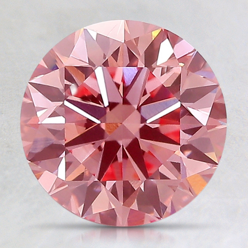 2.47 Ct. Fancy Intense Pink Round Lab Created Diamond