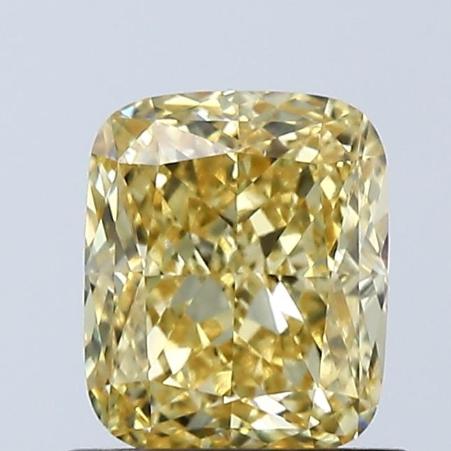 1.07 Ct. Fancy Vivid Yellow Cushion Lab Grown Diamond