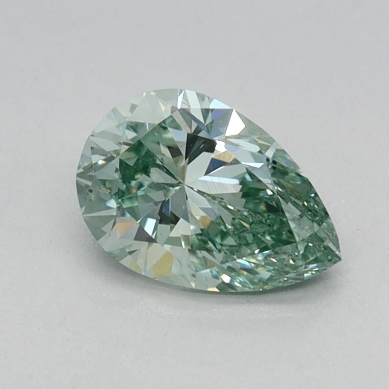 0.58 Ct. Fancy Vivid Green Pear Lab Grown Diamond