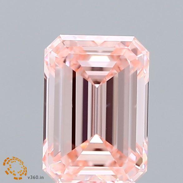 1.35 Ct. Fancy Intense Pink Emerald Lab Grown Diamond