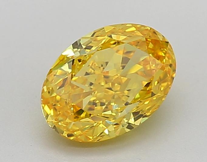 1.31 Ct. Fancy Vivid  Yellow Oval Lab Grown Diamond