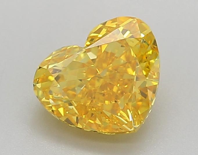 1.17 Ct. Fancy Vivid Yellow Heart Lab Grown Diamond