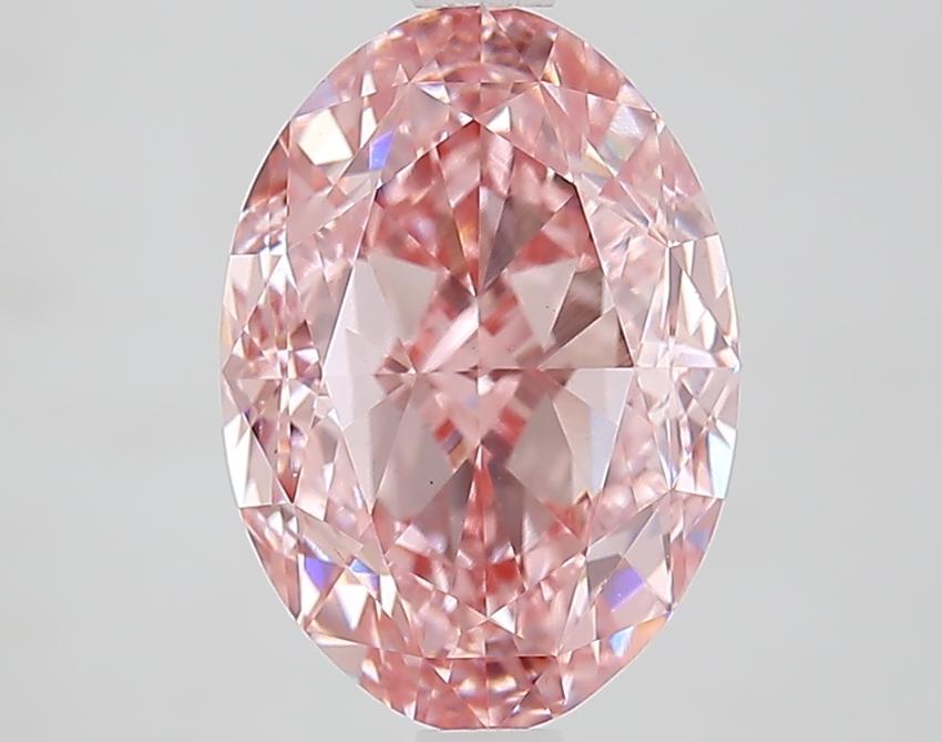 3.48 Ct. Fancy Vivid Pink Oval Lab Grown Diamond