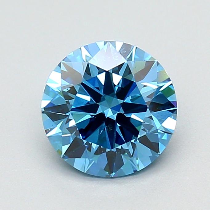 1.44 Ct. Fancy Vivid Blue Round Lab Grown Diamond
