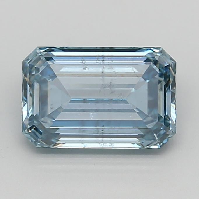 2.50 Ct. Fancy Intense Greenish Blue Emerald Lab Grown Diamond