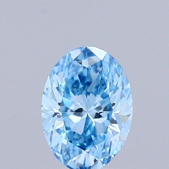 0.32 Ct. Fancy Vivid Blue Oval Lab Grown Diamond