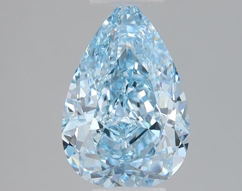 1.55 Ct. Fancy Vivid Blue Pear Lab Grown Diamond