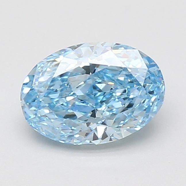 1.58 Ct. Fancy Vivid Blue Oval Lab Grown Diamond