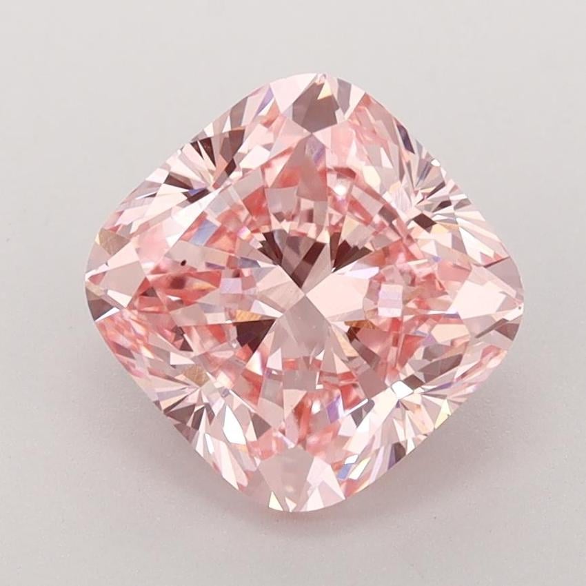 2.60 Ct. Fancy Intense Pink Cushion Lab Grown Diamond