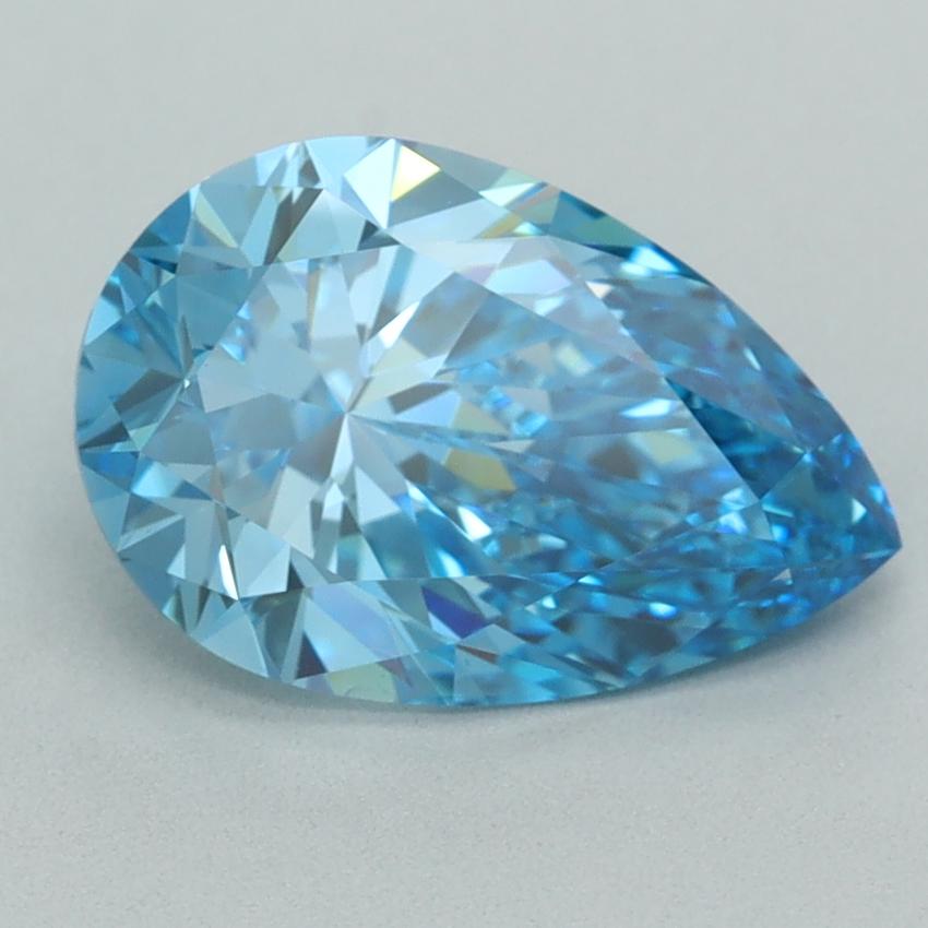 3.04 Ct. Fancy Vivid  Blue Pear Lab Grown Diamond