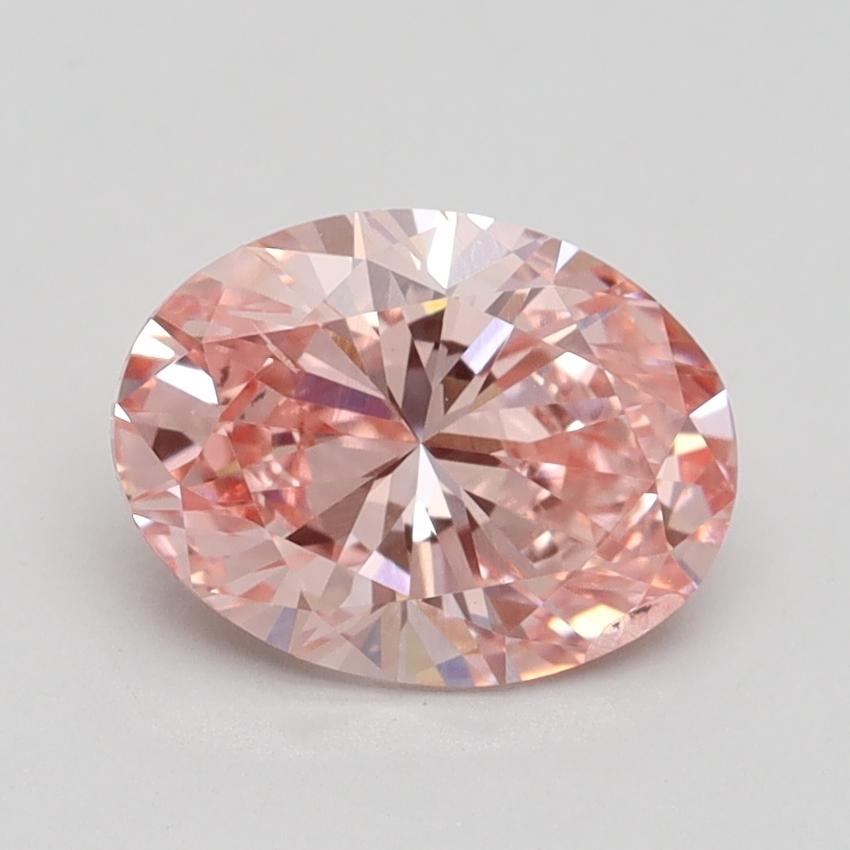 1.53 Ct. Fancy Intense Pink Oval Lab Grown Diamond