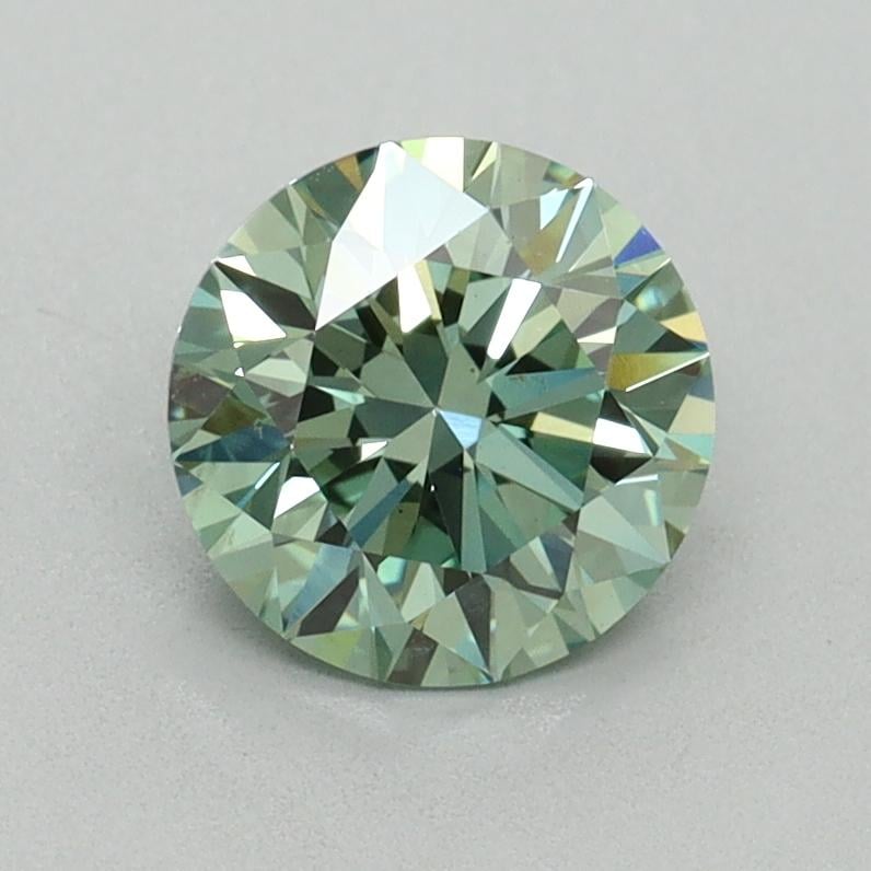 1.13 Ct. Fancy Vivid Green Round Lab Grown Diamond