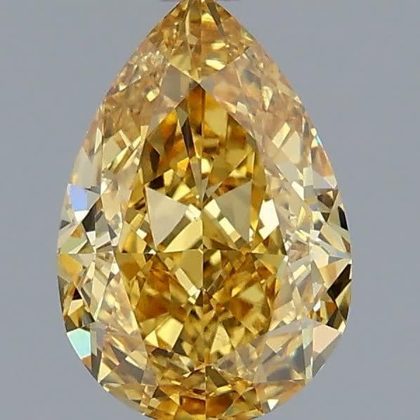 1.53 Ct. Fancy Vivid Yellow Pear Lab Grown Diamond