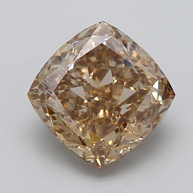 1.71 Ct. Light  Brown Cushion Lab Grown Diamond