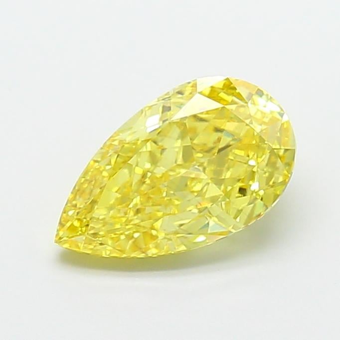 2.51 Ct. Fancy Vivid  Yellow Pear Lab Grown Diamond