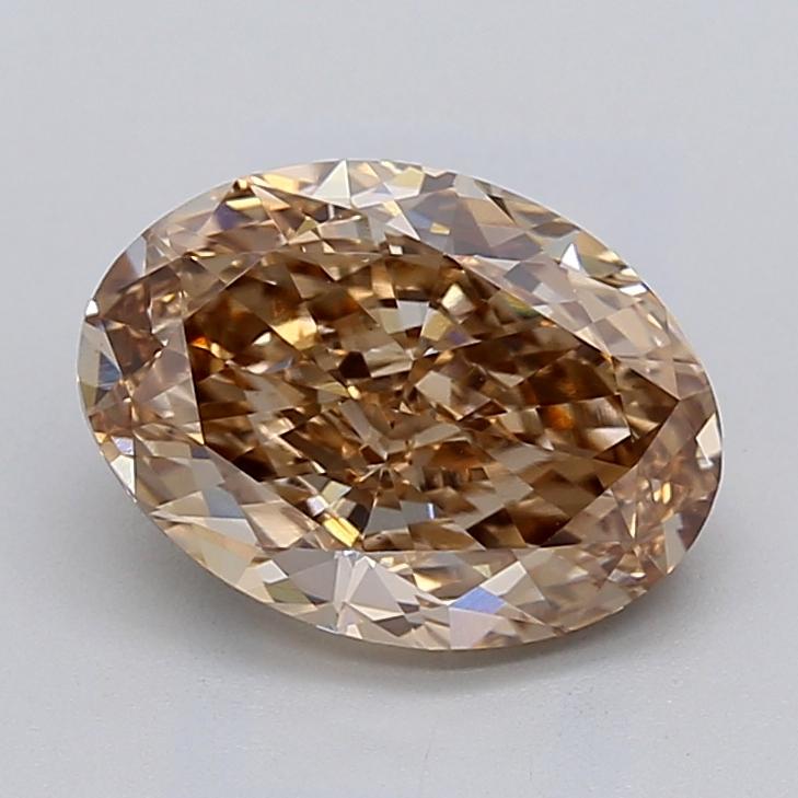 3.10 Ct. Fancy Light  Brown Oval Lab Grown Diamond