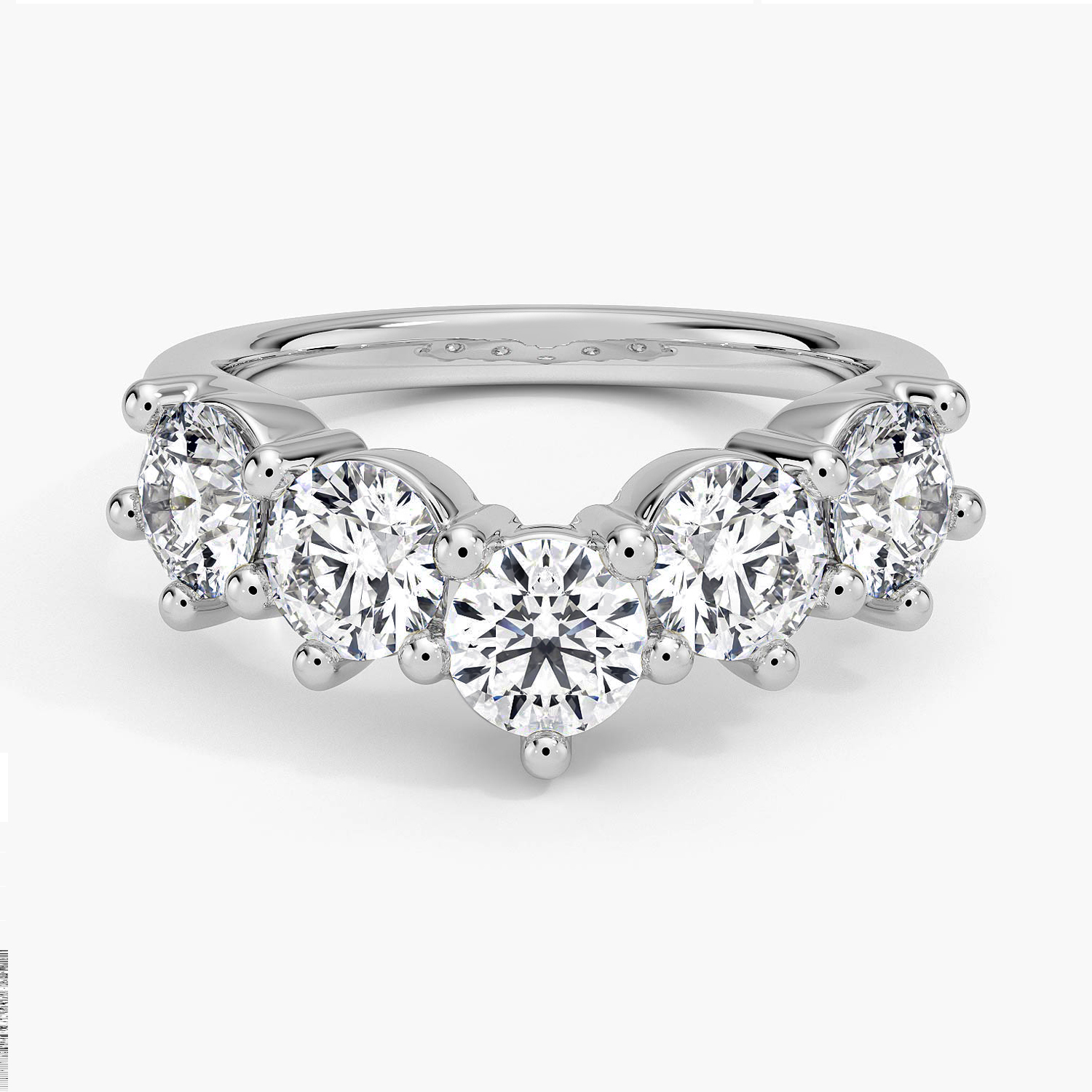 Rose gold diamond engagement ring with surprise diamond details