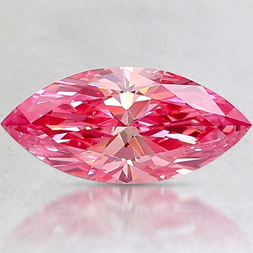 0.76 Ct. Fancy Vivid Purplish Pink Marquise Lab Created Diamond