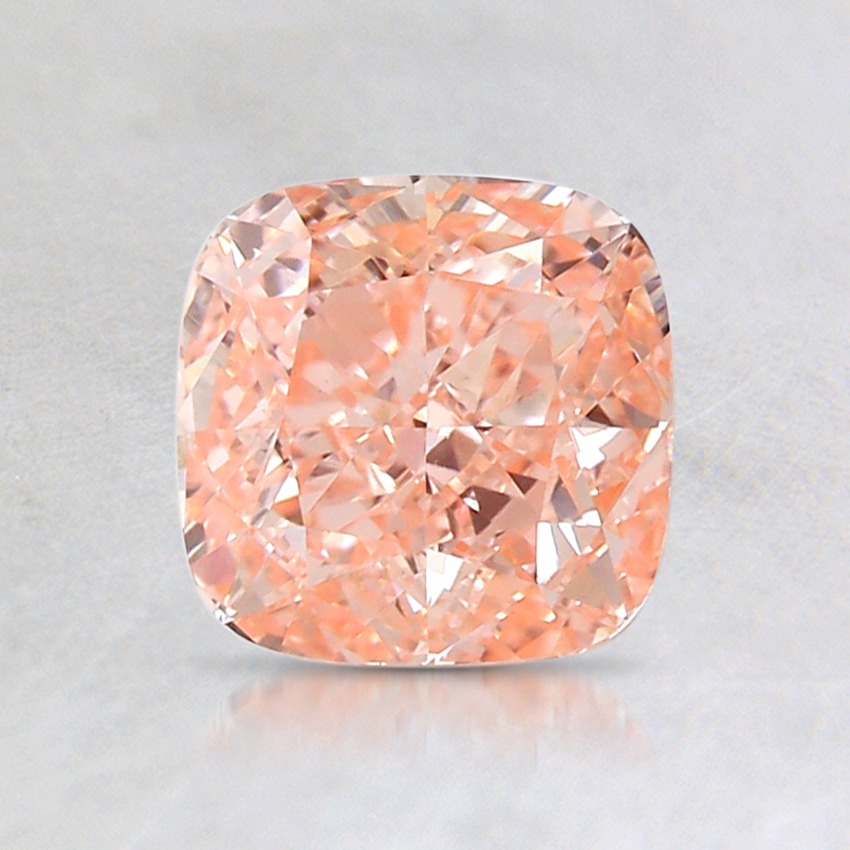 1.08 Ct. Fancy Orangy Pink Cushion Lab Created Diamond