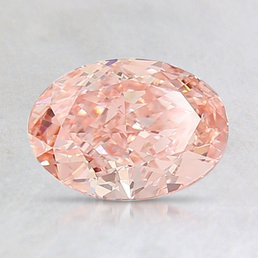 1.42 Ct. Fancy Intense Orangy Pink Oval Lab Created Diamond