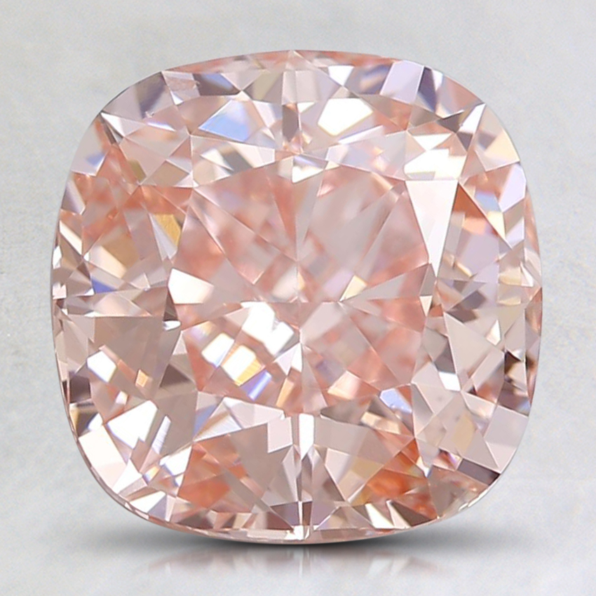 3.00 Ct. Fancy Orangy Pink Cushion Lab Grown Diamond