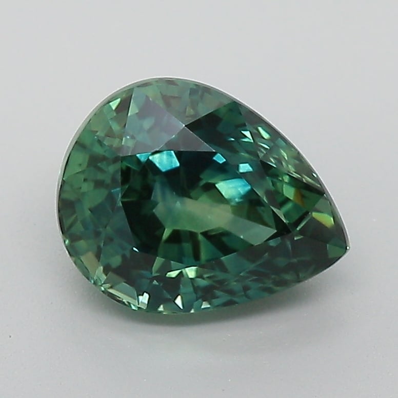 8.1x6.4mm Teal Pear Montana Sapphire
