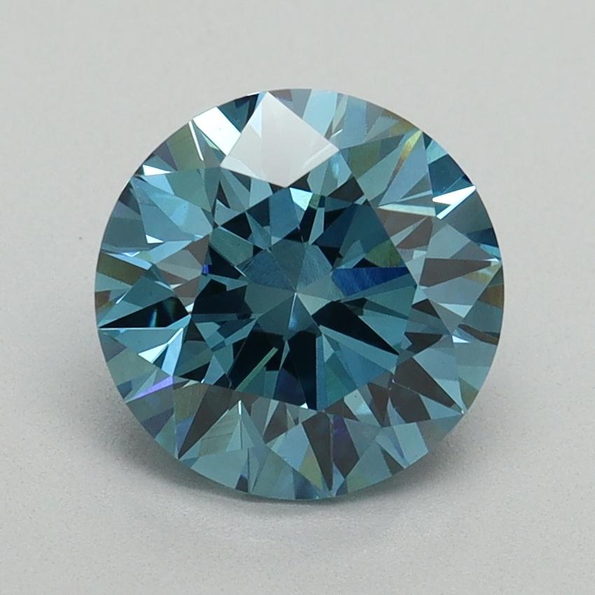 2.07 Ct. Fancy Vivid Blue Round Lab Grown Diamond