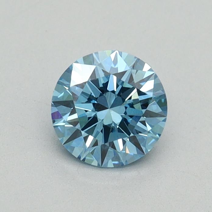 0.51 Ct. Fancy Vivid Blue Round Lab Grown Diamond