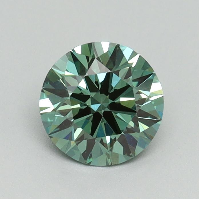 0.72 Ct. Fancy Vivid Green Round Lab Grown Diamond