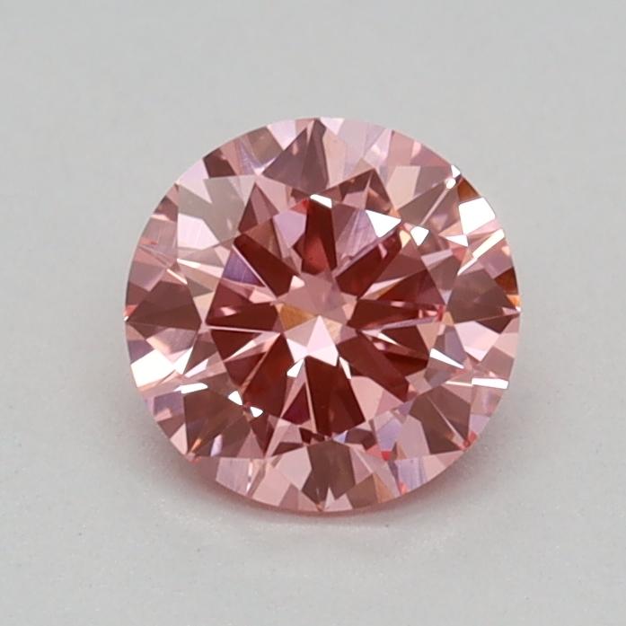 0.37 Ct. Fancy Vivid Pink Round Lab Grown Diamond